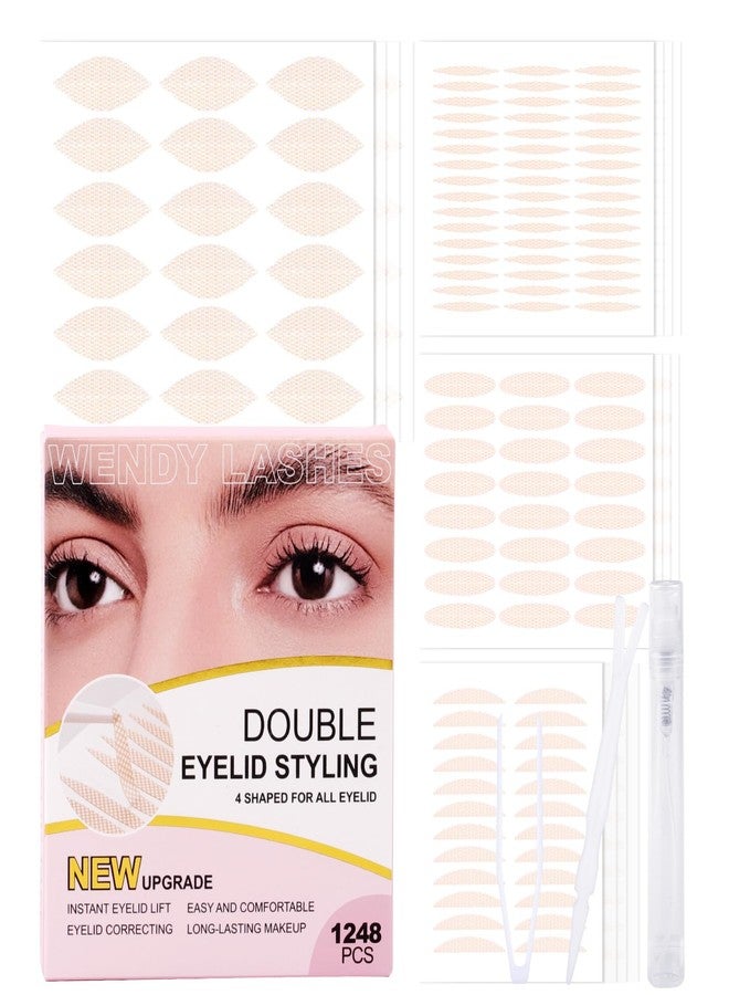 WENDY LASHES 1248-Pcs Invisible Double Eyelid Tapes: Lifter Strips, Waterproof, Long-Lasting, For Hooded, Heavy, Uneven, Droopy Eeyelids, Wendy Lashes - Image 1